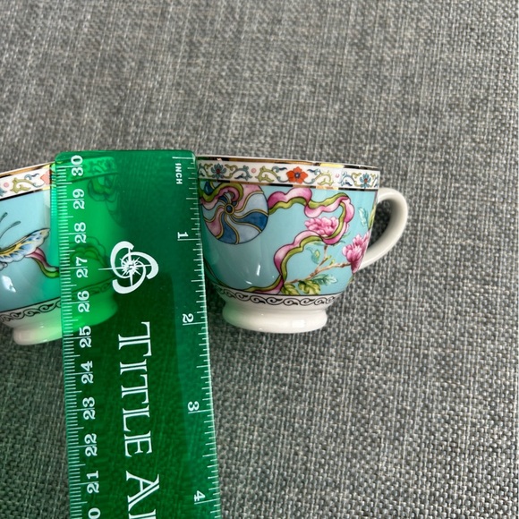 New Grace's Teaware Set of 2 Fine Porcelain Espresso Cups & Saucers - Picture 6 of 11